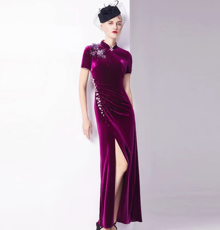 maßgeschneiderter Schlaganzug mit Satin-Puffärmeln – VALENCIA 