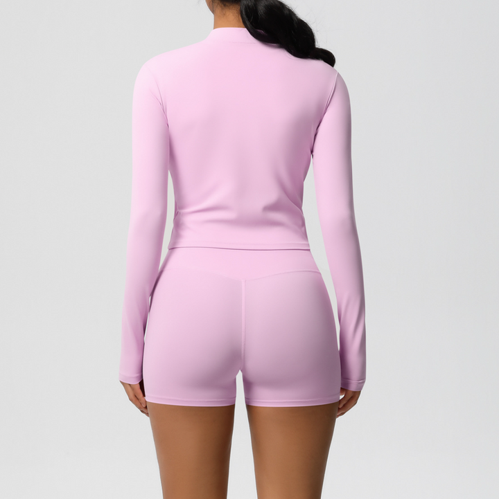 Plissiertes Oberteil mit ausgestellten Ärmeln und Maxirock-Set mit Taillengürtel – Rosiny 