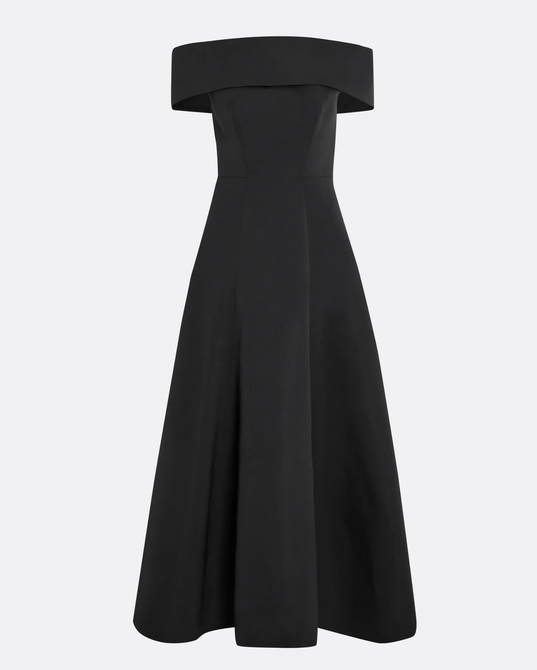 off-shoulder A-line gown – MIDNIGHT