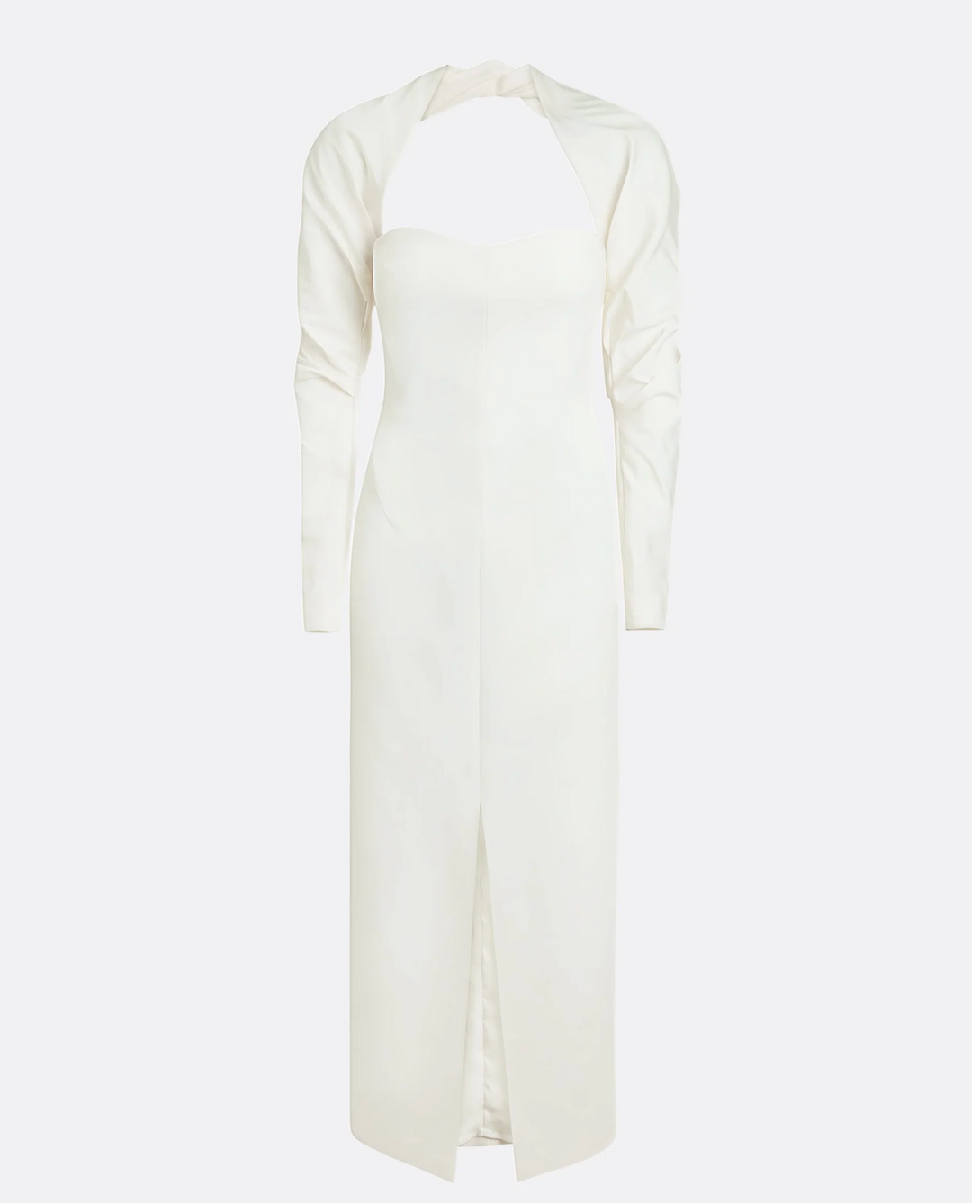 strapless column gown with bolero sleeves – PEARL