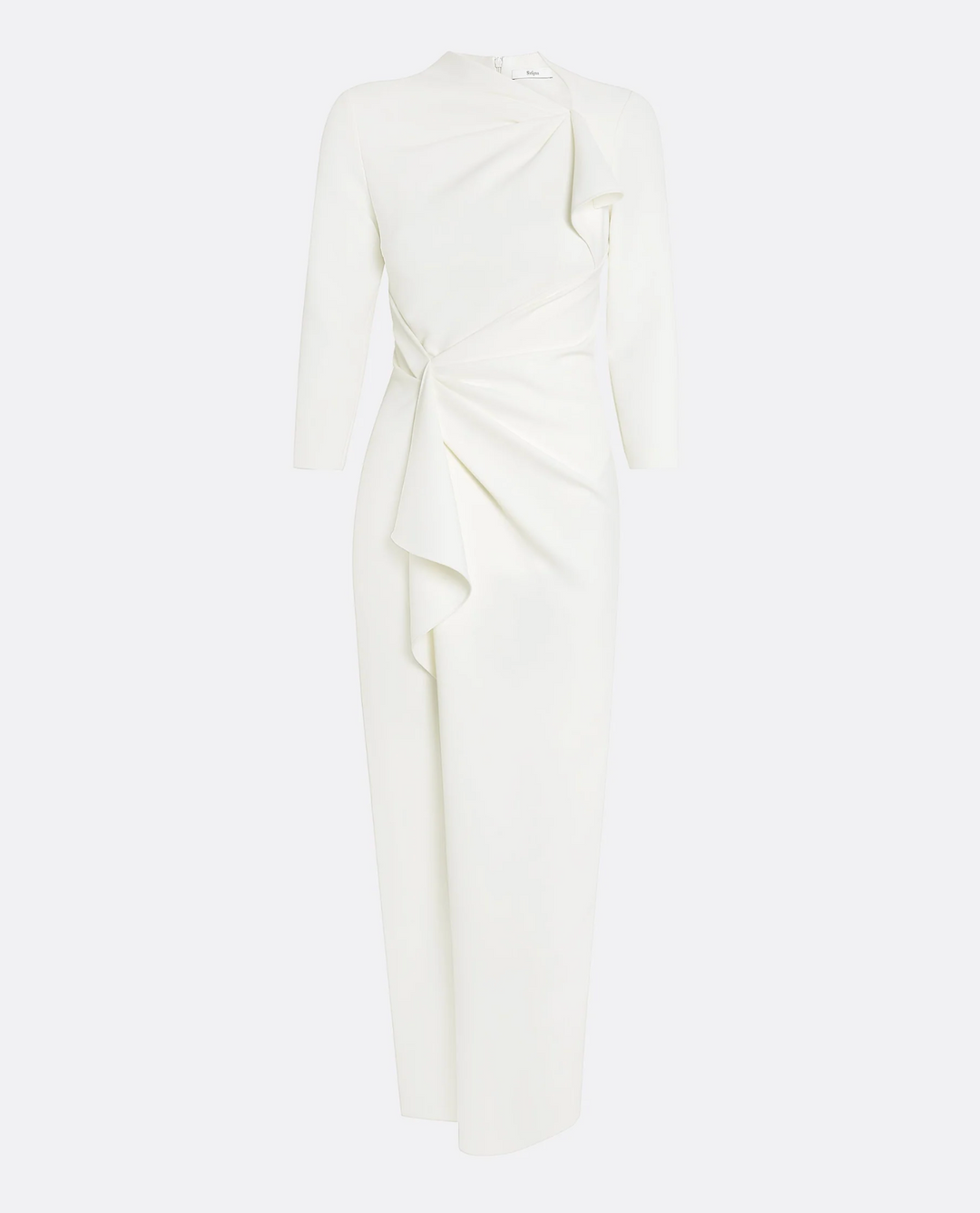 long-sleeve gown with sculpted drape – FONIIE