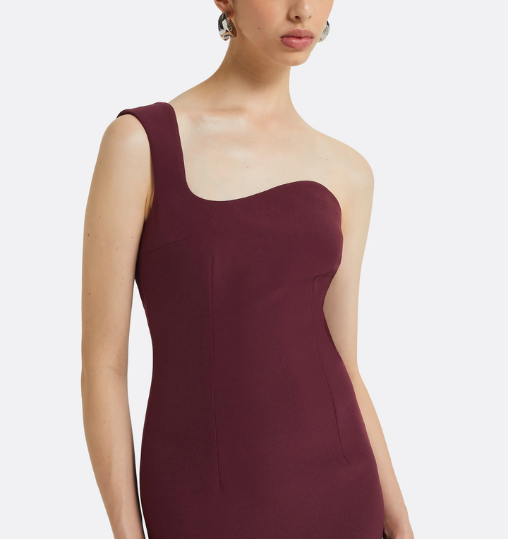 one-shoulder mermaid gown – MERLOT