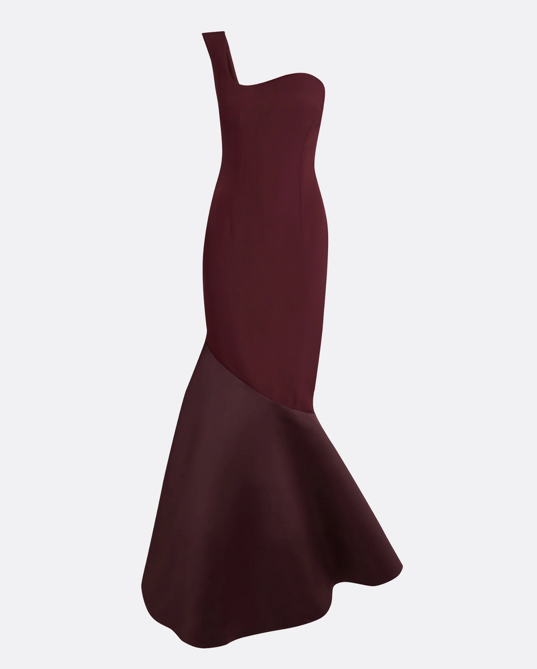 one-shoulder mermaid gown – MERLOT