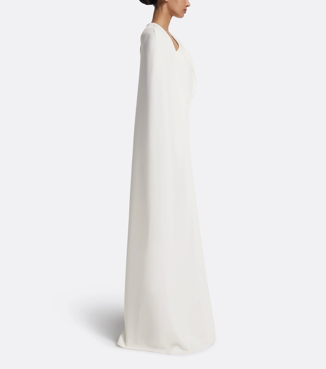 one-shoulder gown with cape overlay – OPAL