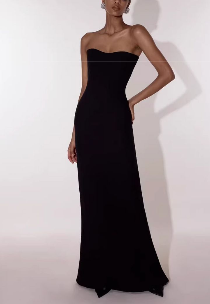 strapless column gown with sweetheart neckline – NOCTURNE