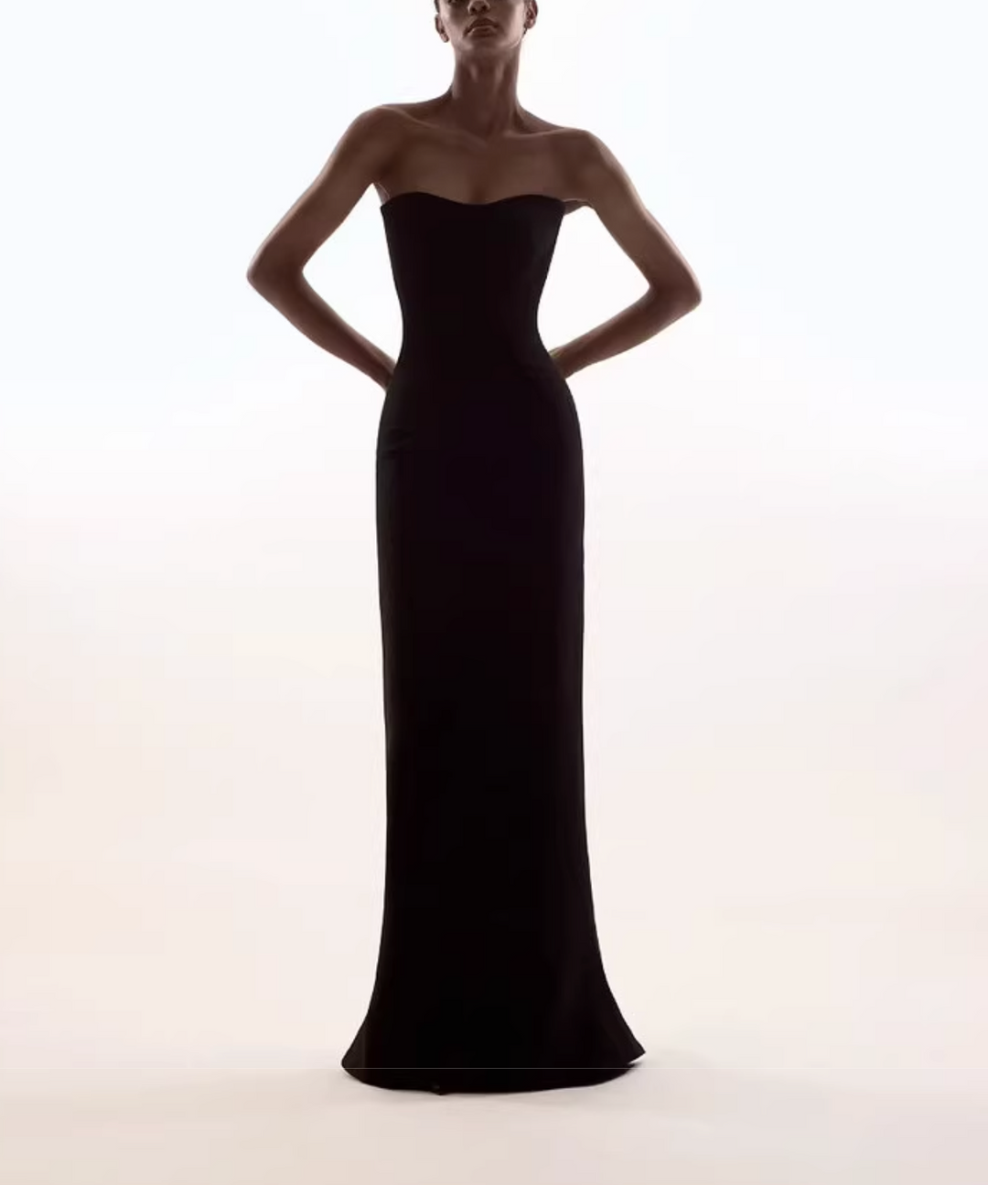 strapless column gown with sweetheart neckline – NOCTURNE