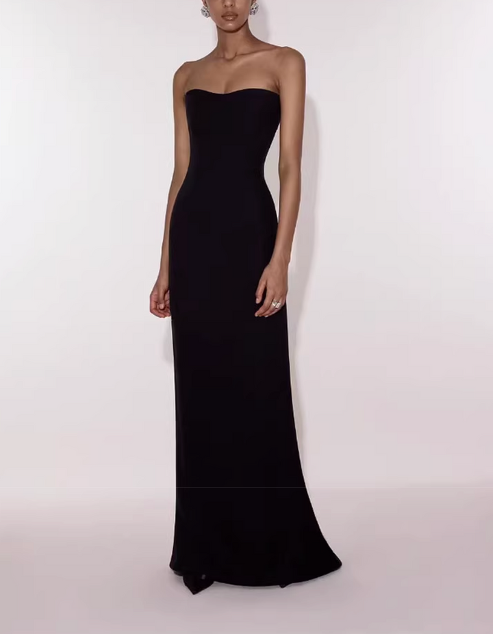 strapless column gown with sweetheart neckline – NOCTURNE