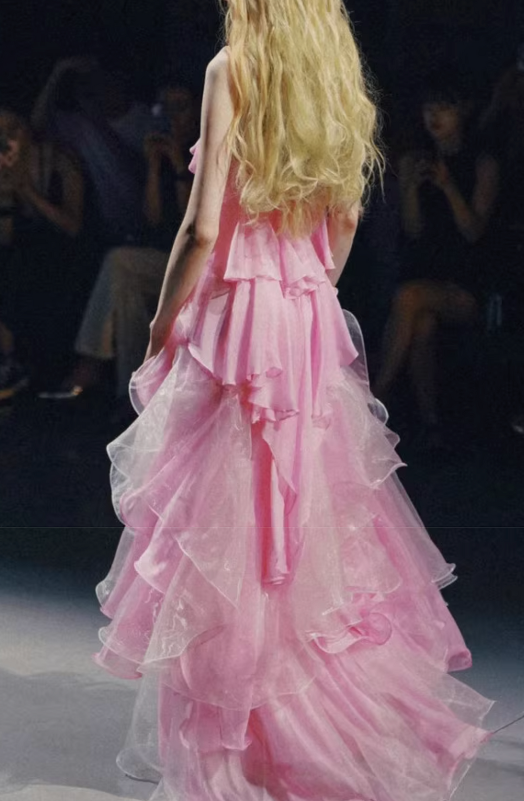 strapless velvet gown with pearl gradient – SILERYA