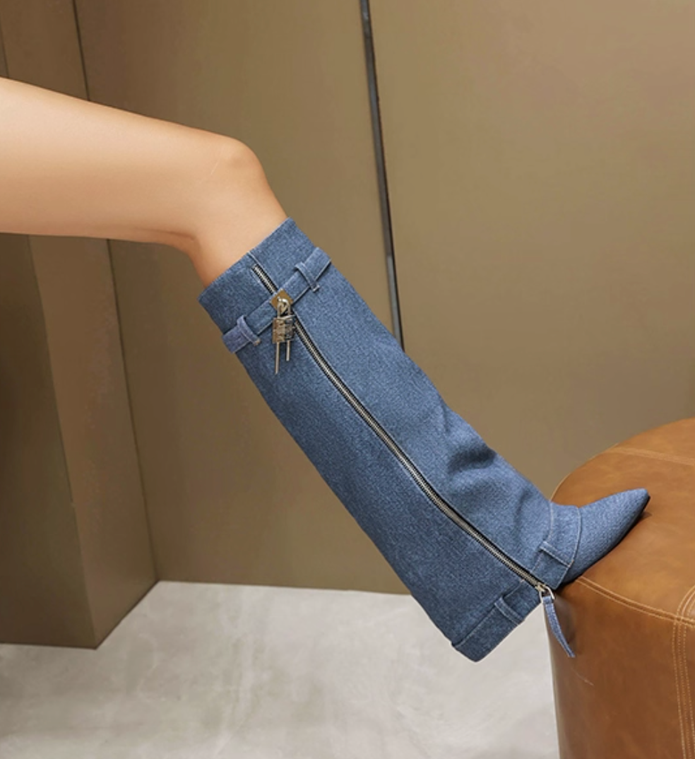 褶皱喇叭袖上衣和高腰裙套装，配腰带 – Rosiny 