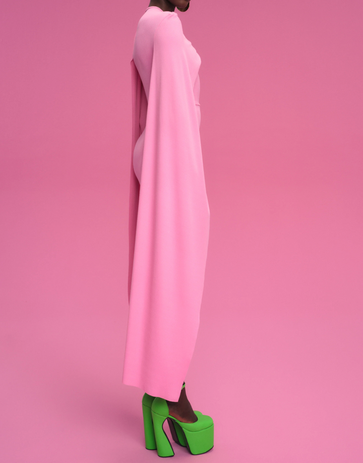 فستان ميدي بأكمام غير متماثلة وقصة غير متماثلة - بلوسوم