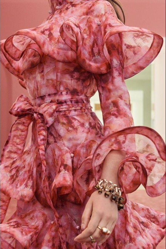 printed ruffle-tier midi dress with high neckline – AMARÉ