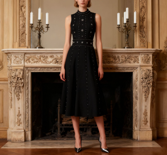 سترة مصممة خصيصًا بخصر بإبزيم وأكمام رفيعة - ميرلوت