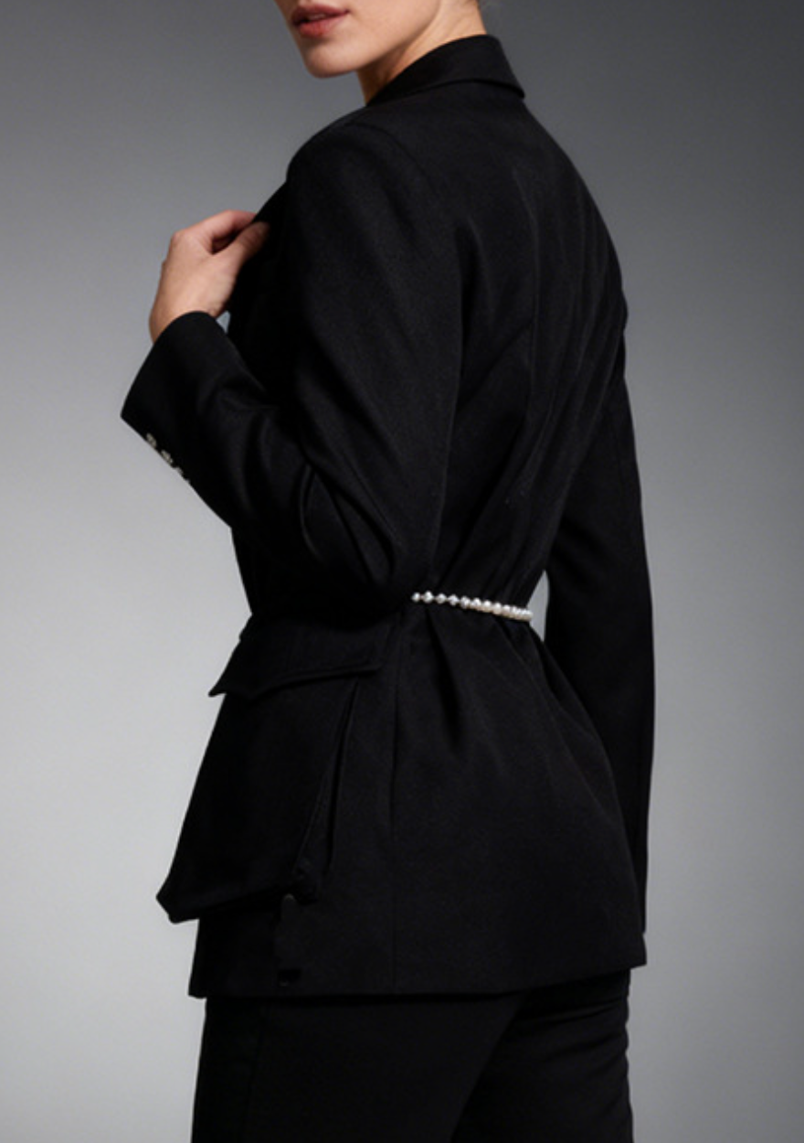 tailored blazer with structured bow overlay – VIONA