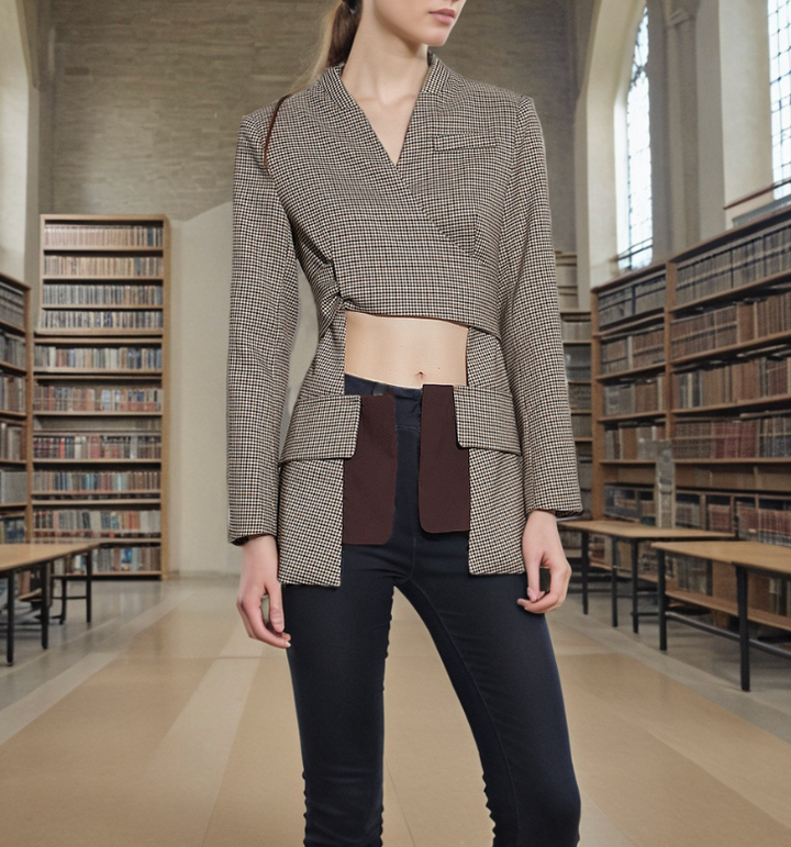 asymmetric wrap blazer jacket – NOVA