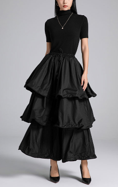 tiered voluminous maxi skirt – TIER