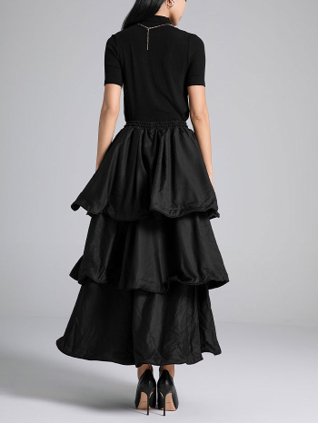 tiered voluminous maxi skirt – TIER