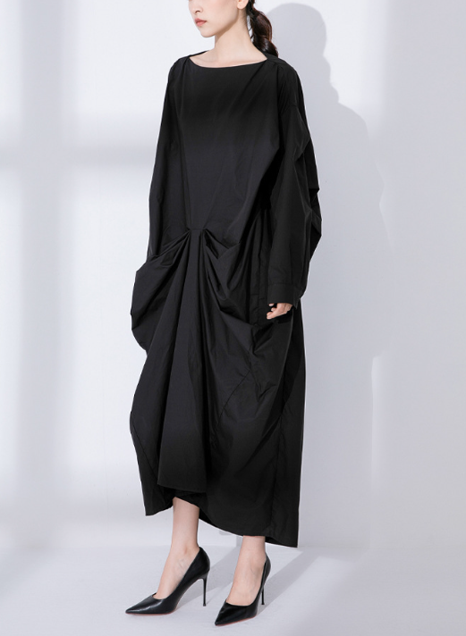 oversized draped midi dress with twisted front detail – SCULPT