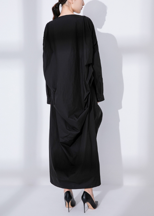 oversized draped midi dress with twisted front detail – SCULPT