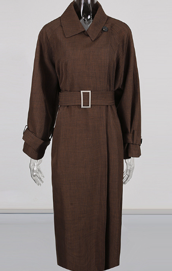 belted trench-inspired midi coat dress – ICON