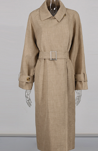belted trench-inspired midi coat dress – ICON