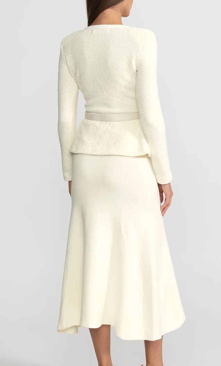 Refined Couture Dress with Sculpted Silhouette – AURELIA