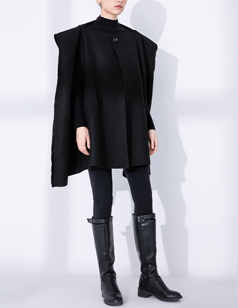 sculpted shoulder oversized cape jacket – ARMOR