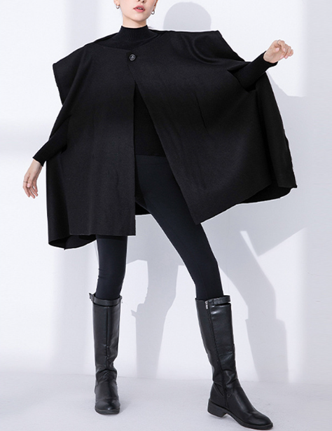 sculpted shoulder oversized cape jacket – ARMOR