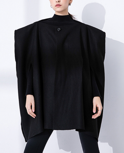 sculpted shoulder oversized cape jacket – ARMOR