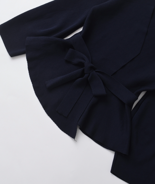 long-sleeve wrap blouse with waist tie – VELORA