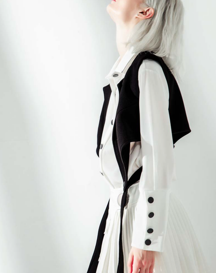 قميص قصير متعدد الطبقات مع أحزمة خصر - مونرو