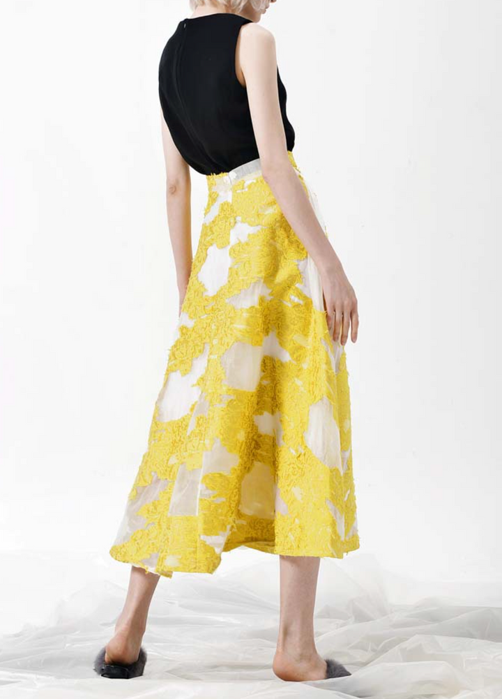 floral jacquard midi skirt – LUMINA