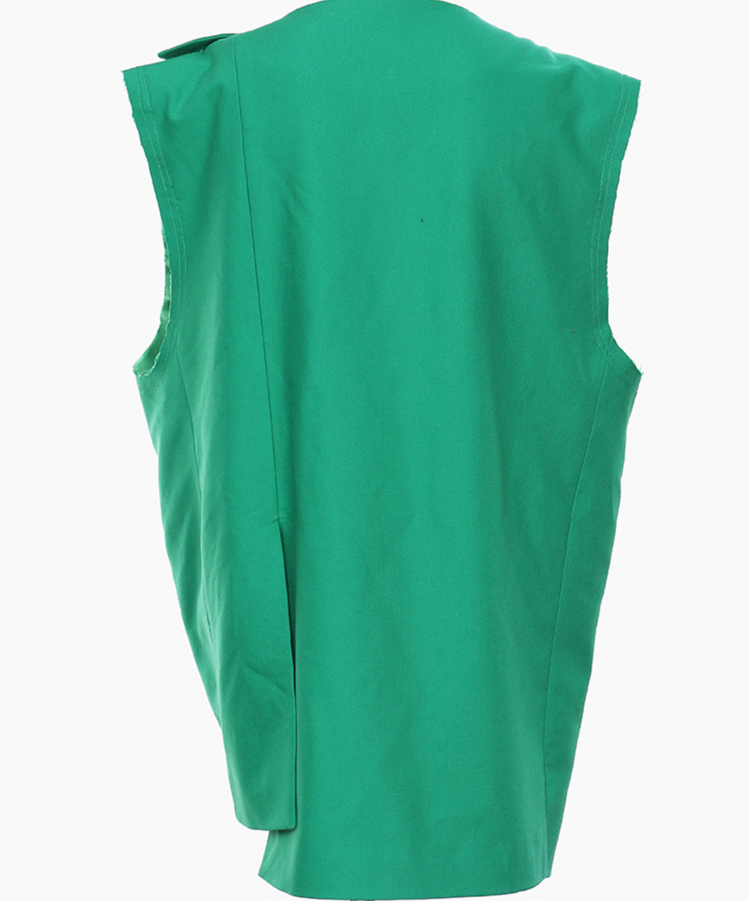 asymmetric sleeveless tailored blazer – EMERALD