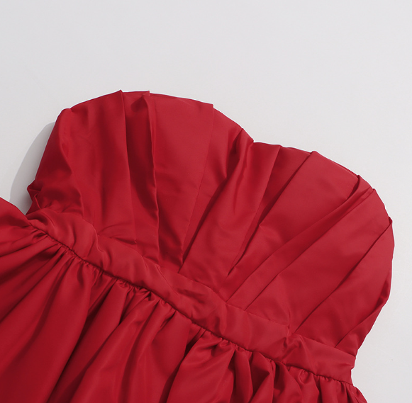 strapless peplum top with sculpted volume – RUBINA