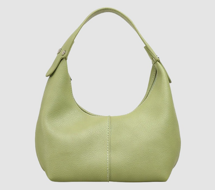 metallic leather crescent shoulder bag – AURORA