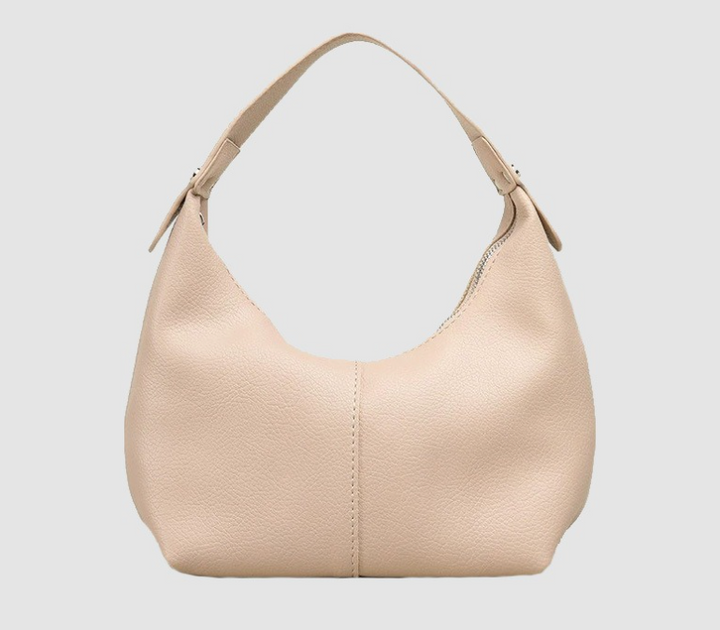 metallic leather crescent shoulder bag – AURORA