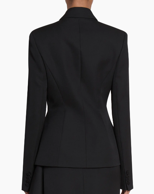 tailored blazer with crystal floral lapel embroidery – BLOSSOM