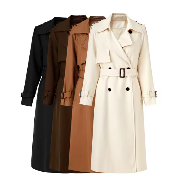 luxury double-breasted trench coat – AURELIA