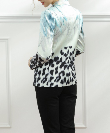 printed tailored blazer with contrast pattern – EDGE