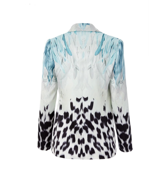 printed tailored blazer with contrast pattern – EDGE