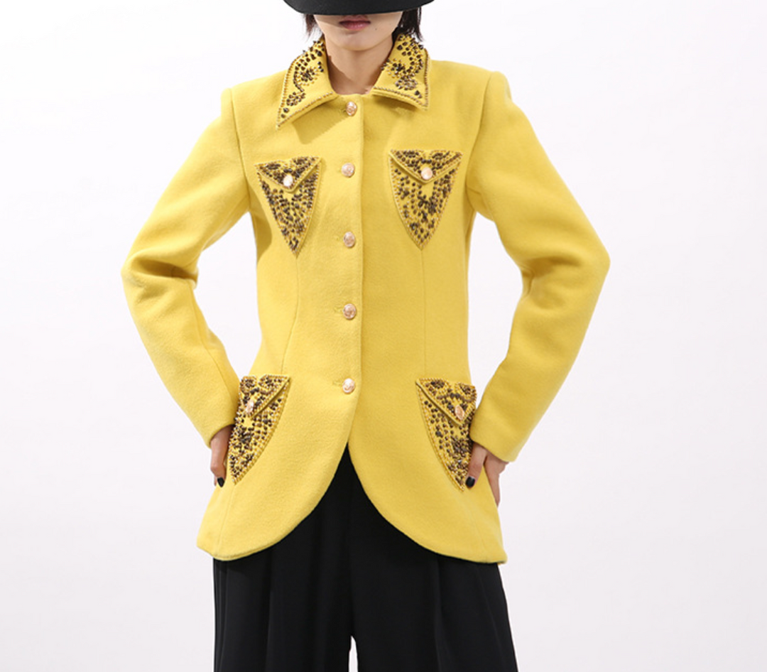 بليزر مزخرف مصمم خصيصًا بياقة مميزة – أوريليا