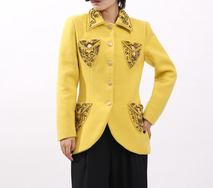 بليزر مزخرف مصمم خصيصًا بياقة مميزة – أوريليا