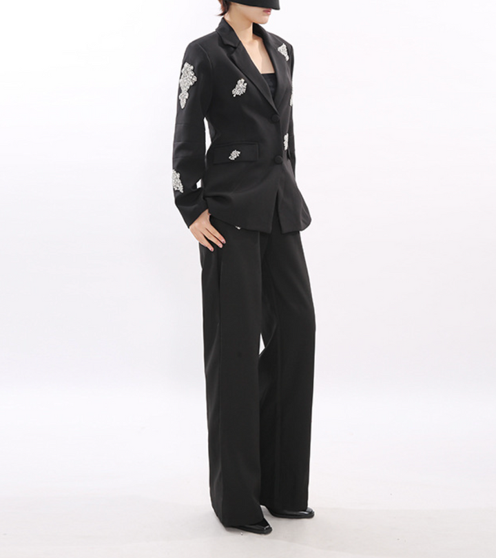 Embellished Tailored Blazer Suit – JEWEL