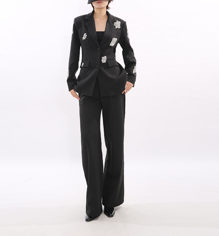 Embellished Tailored Blazer Suit – JEWEL