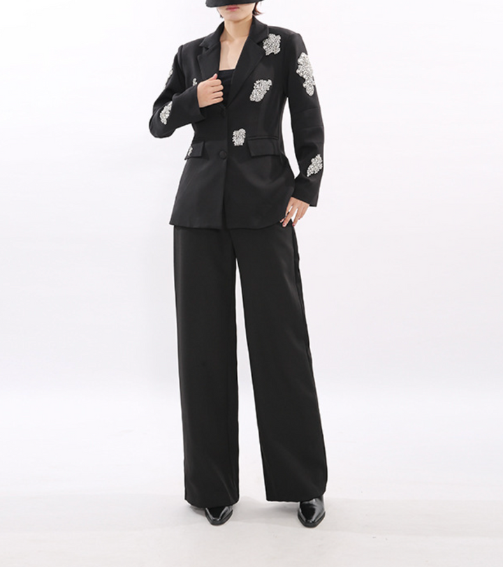 Embellished Tailored Blazer Suit – JEWEL