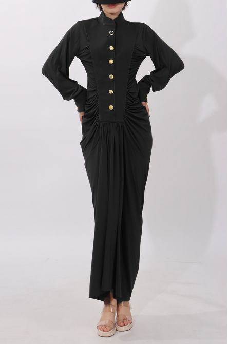 جاكيت مخملي بأزرار أمامية وحافة من الدانتيل الشفاف - صيفي