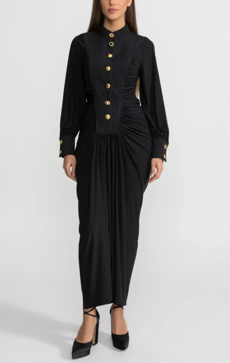 جاكيت مخملي بأزرار أمامية وحافة من الدانتيل الشفاف - صيفي