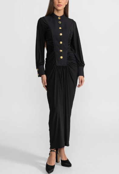 جاكيت مخملي بأزرار أمامية وحافة من الدانتيل الشفاف - صيفي