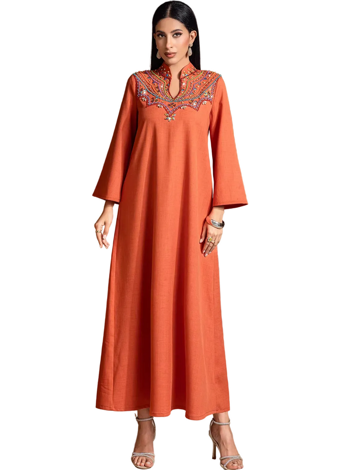 Long-Sleeve Elegant Maxi Dress – ELVIRA