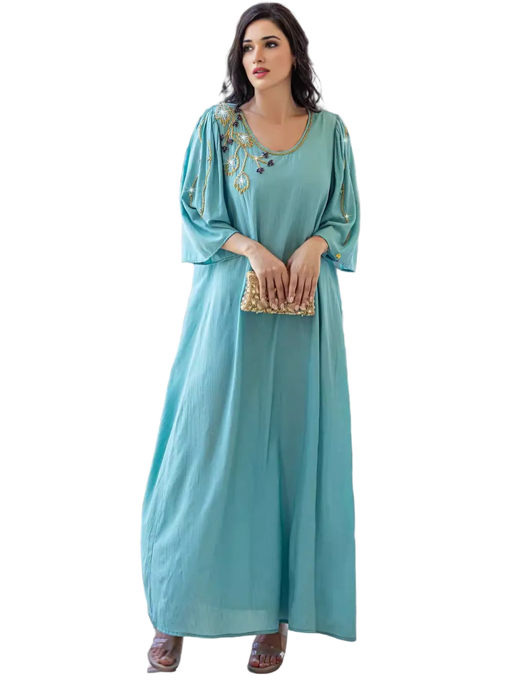 Long-Sleeve Minimalist Maxi Dress – AURELIA