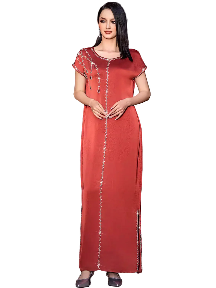 Short-Sleeve Minimalist Maxi Dress – LYRA